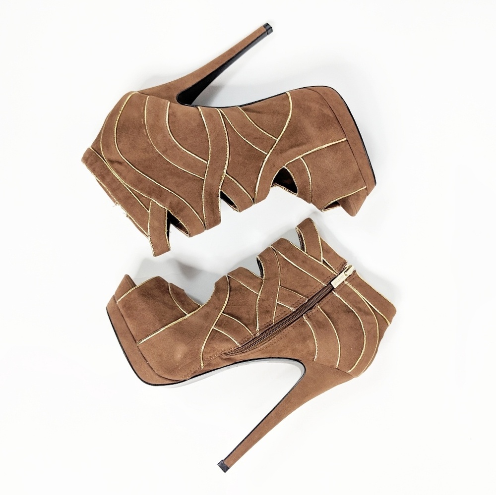 Colin Stuart High Heel Peep Toe Booties